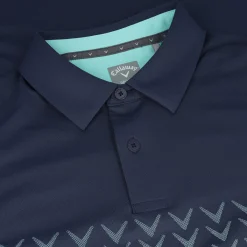 Callaway Printed Trademark Chev Colorblock Shirt Polo Short Sleeve Golf Apparel