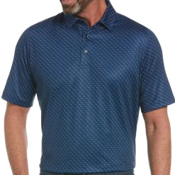 Callaway Swing Tech Allover Chevron Print Shirt Polo Short Sleeve Golf Apparel