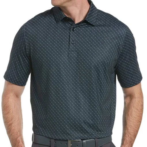 Callaway Swing Tech Allover Chevron Print Shirt Polo Short Sleeve Golf Apparel