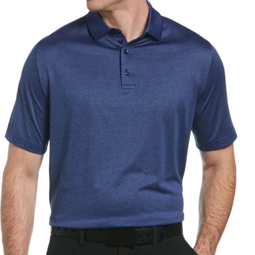 Callaway Swing Tech Ventilated Heather Jacquard Shirt Polo Short Sleeve Golf Apparel