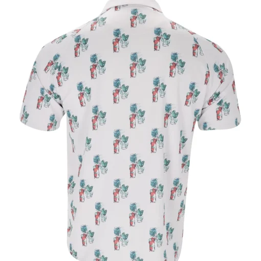 Callaway 19th Hole Drink Print Shirt Polo Short Sleeve Golf Apparel