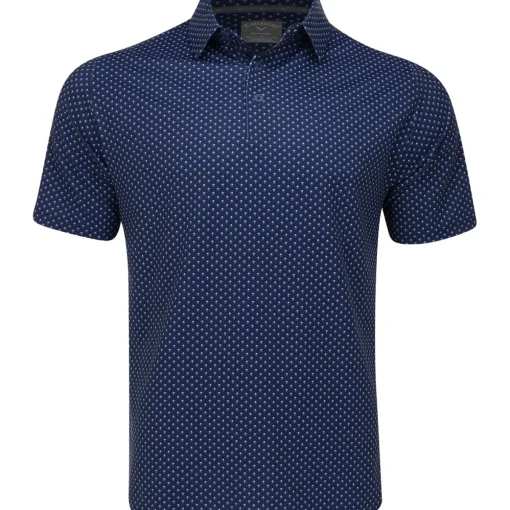 Callaway Trademark Chevron Print Shirt Polo Short Sleeve Golf Apparel