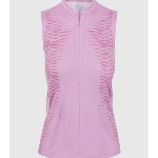 Dunning Alana Ventilated Performance Sleeveless Shirt Polo Short Sleeve Golf Apparel