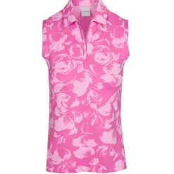 Dunning Aubrey Jersey Performance Sleeveless Zip Shirt Polo Short Sleeve Golf Apparel