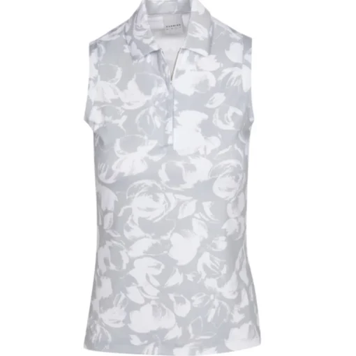 Dunning Aubrey Jersey Performance Sleeveless Zip Shirt Polo Short Sleeve Golf Apparel
