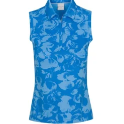 Dunning Aubrey Jersey Performance Sleeveless Zip Shirt Polo Short Sleeve Golf Apparel