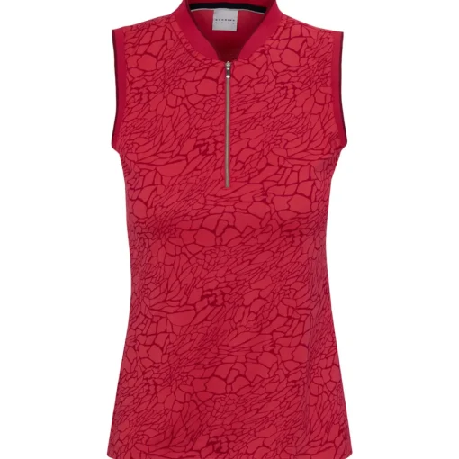 Dunning Brigid Ventilated Sleeveless Performance Shirt Polo Short Sleeve Golf Apparel