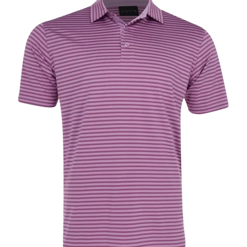 Dunning Buckhaven Ventilated Stripe Performance Shirt Polo Short Sleeve Golf Apparel