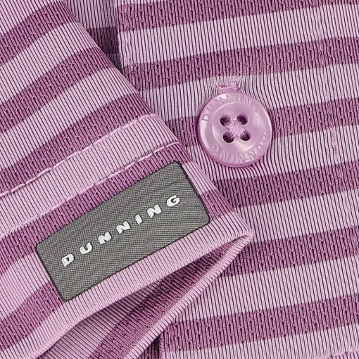 Dunning Buckhaven Ventilated Stripe Performance Shirt Polo Short Sleeve Golf Apparel