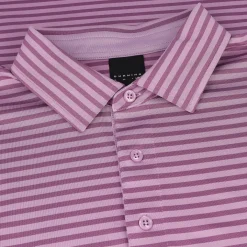 Dunning Buckhaven Ventilated Stripe Performance Shirt Polo Short Sleeve Golf Apparel