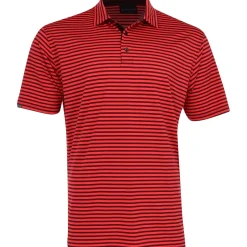 Dunning Buckhaven Ventilated Stripe Performance Shirt Polo Short Sleeve Golf Apparel