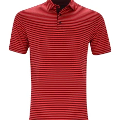 Dunning Buckhaven Ventilated Stripe Performance Shirt Polo Short Sleeve Golf Apparel