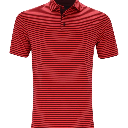Dunning Buckhaven Ventilated Stripe Performance Shirt Polo Short Sleeve Golf Apparel