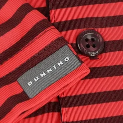 Dunning Buckhaven Ventilated Stripe Performance Shirt Polo Short Sleeve Golf Apparel