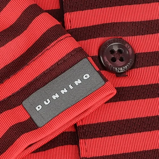Dunning Buckhaven Ventilated Stripe Performance Shirt Polo Short Sleeve Golf Apparel