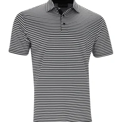 Dunning Buckhaven Ventilated Stripe Performance Shirt Polo Short Sleeve Golf Apparel