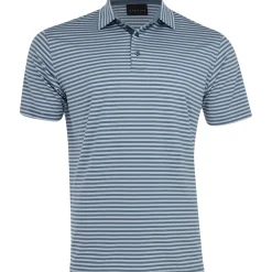 Dunning Buckhaven Ventilated Stripe Performance Shirt Polo Short Sleeve Golf Apparel