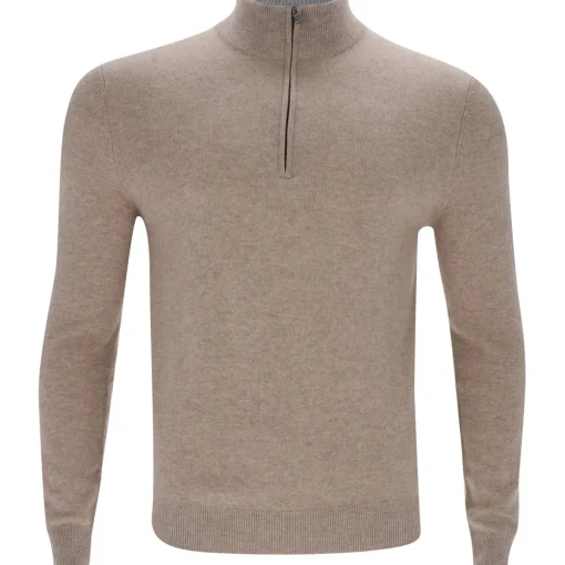 Dunning Campbell Cashmere 1/4 Zip Sweater Pullover Golf Apparel