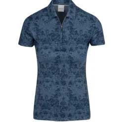 Dunning Chloe Jersey Performance Zip Shirt Polo Short Sleeve Golf Apparel