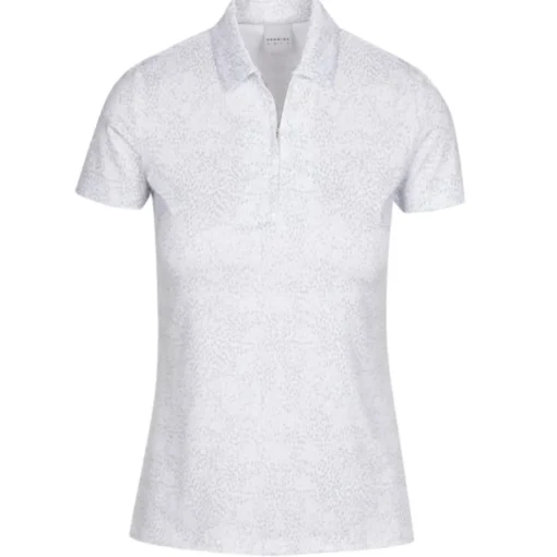 Dunning Chloe Jersey Performance Zip Shirt Polo Short Sleeve Golf Apparel