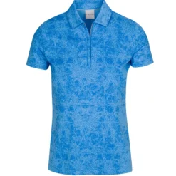Dunning Chloe Jersey Performance Zip Shirt Polo Short Sleeve Golf Apparel