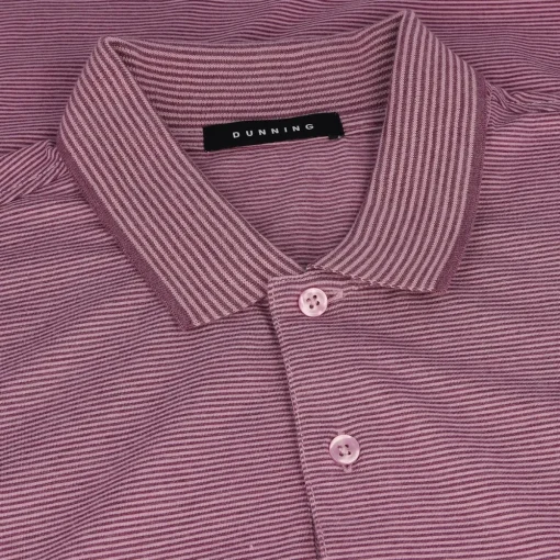 Dunning Fairlane COOLMAX Striped Cotton Shirt Polo Short Sleeve Golf Apparel