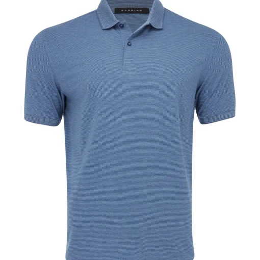 Dunning Fairlane COOLMAX Striped Cotton Shirt Polo Short Sleeve Golf Apparel