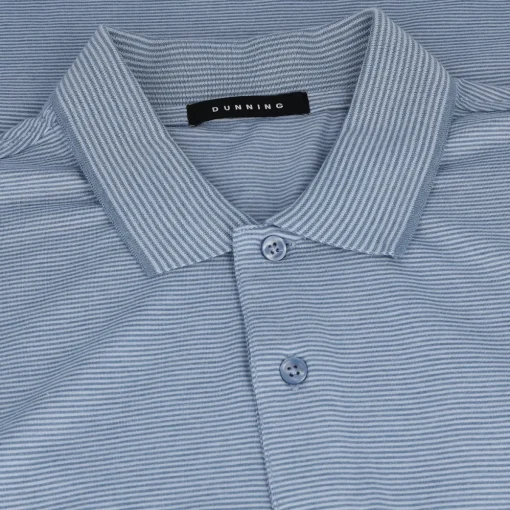 Dunning Fairlane COOLMAX Striped Cotton Shirt Polo Short Sleeve Golf Apparel