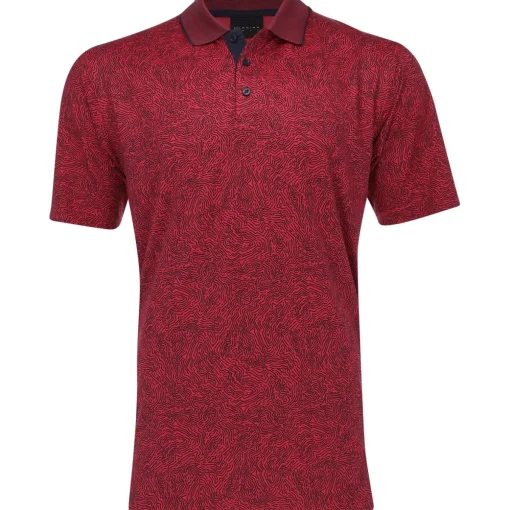Dunning Hampton Ventilated Jersey Performance Shirt Polo Short Sleeve Golf Apparel