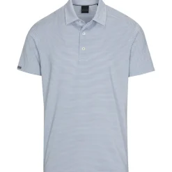 Dunning Helsby Stripe Jersey Performance Shirt Polo Short Sleeve Golf Apparel