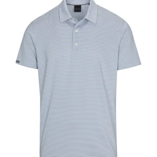 Dunning Helsby Stripe Jersey Performance Shirt Polo Short Sleeve Golf Apparel