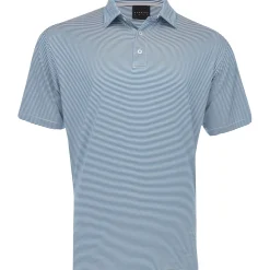 Dunning Helsby Stripe Jersey Performance Shirt Polo Short Sleeve Golf Apparel