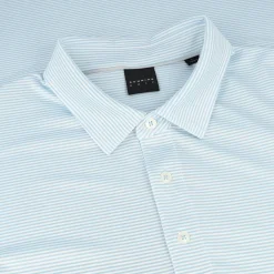 Dunning Helsby Stripe Jersey Performance Shirt Polo Short Sleeve Golf Apparel