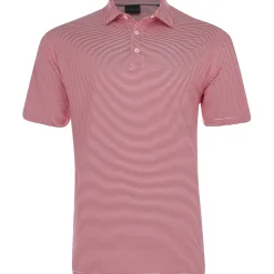 Dunning Helsby Stripe Jersey Performance Shirt Polo Short Sleeve Golf Apparel