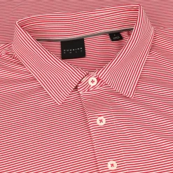 Dunning Helsby Stripe Jersey Performance Shirt Polo Short Sleeve Golf Apparel