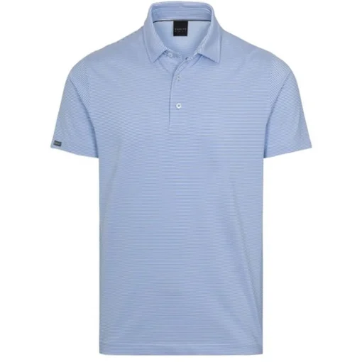 Dunning Helsby Stripe Jersey Performance Shirt Polo Short Sleeve Golf Apparel