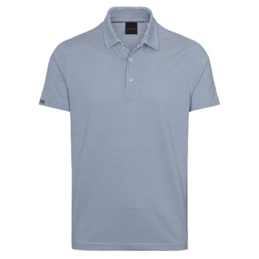 Dunning Helsby Stripe Jersey Performance Shirt Polo Short Sleeve Golf Apparel