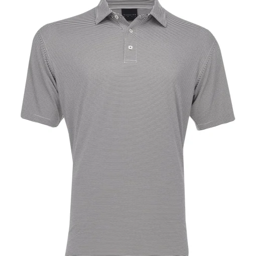 Dunning Helsby Stripe Jersey Performance Shirt Polo Short Sleeve Golf Apparel