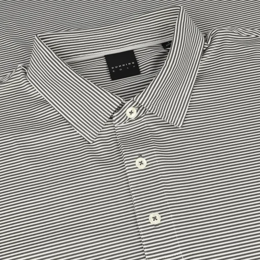 Dunning Helsby Stripe Jersey Performance Shirt Polo Short Sleeve Golf Apparel