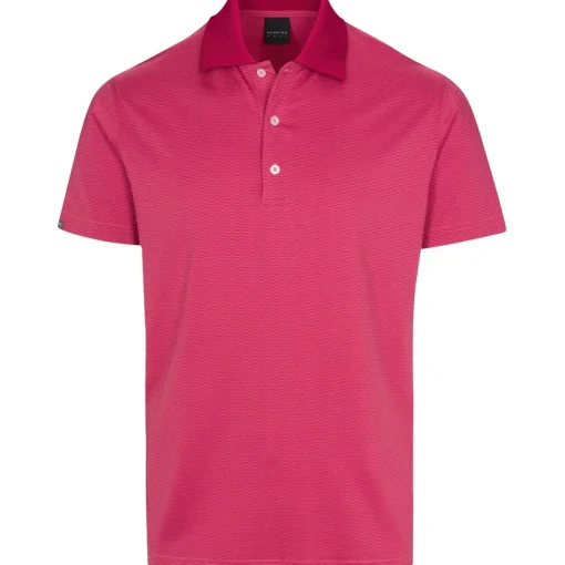 Dunning Mowbray Jacquard Performance Shirt Polo Short Sleeve Golf Apparel