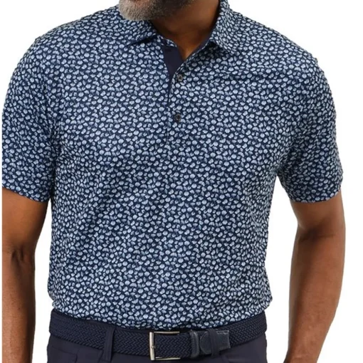 Dunning Moygrove Print Performance Shirt Polo Short Sleeve Golf Apparel