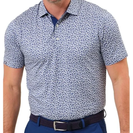 Dunning Moygrove Print Performance Shirt Polo Short Sleeve Golf Apparel