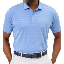 Dunning Norwood Ombre Stripe Performance Shirt Polo Short Sleeve Golf Apparel