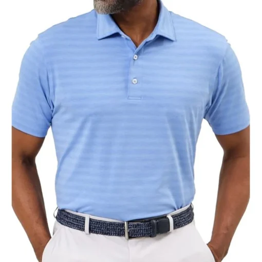 Dunning Norwood Ombre Stripe Performance Shirt Polo Short Sleeve Golf Apparel