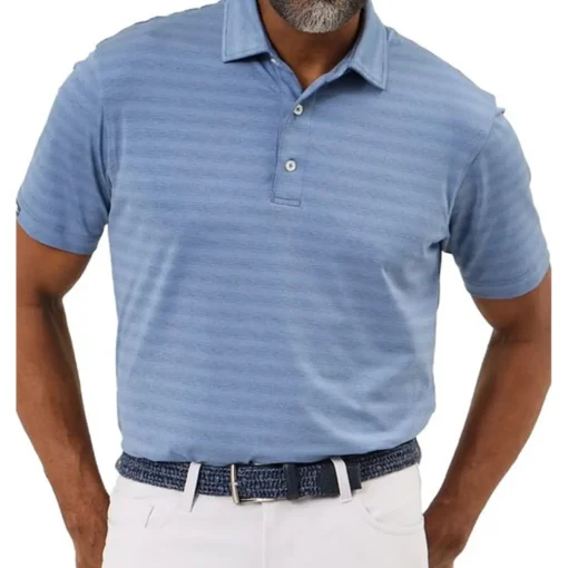 Dunning Norwood Ombre Stripe Performance Shirt Polo Short Sleeve Golf Apparel