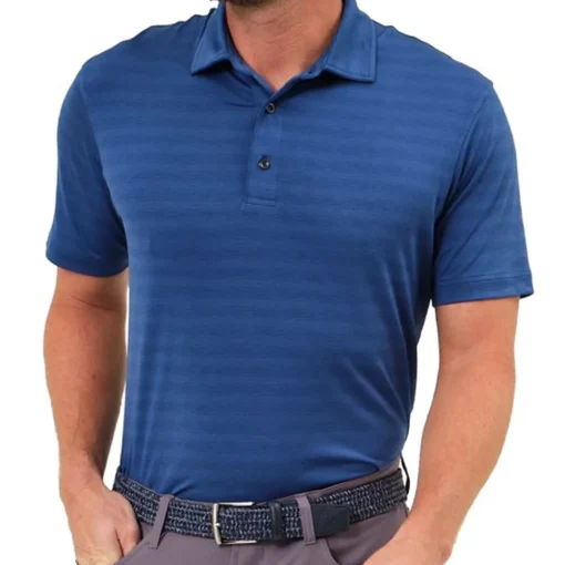 Dunning Norwood Ombre Stripe Performance Shirt Polo Short Sleeve Golf Apparel