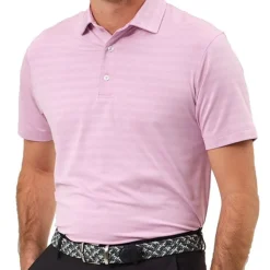 Dunning Norwood Ombre Stripe Performance Shirt Polo Short Sleeve Golf Apparel