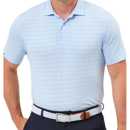 Dunning Norwood Ombre Stripe Performance Shirt Polo Short Sleeve Golf Apparel