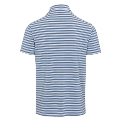 Dunning Oakwood Stripe Ventilated Shirt Polo Short Sleeve Golf Apparel
