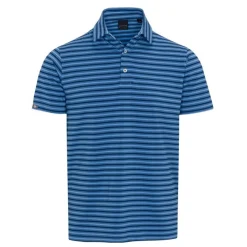 Dunning Oakwood Stripe Ventilated Shirt Polo Short Sleeve Golf Apparel